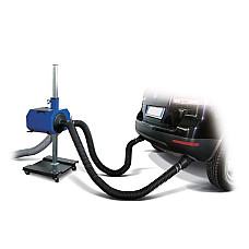 Exhaustoare de fum Exhaustor mobil pt autoturisme pt esapament dublu motor 055kW - 075hp debit de aer 420 m/h alimentare 230V diametru furtun 121 mm lungime 5m domeniu functionare 250-1350 mm EVERT EVERT5025