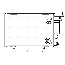 Condensator, climatizare A/C condenser with dryer FORD B-MAX ECOSPORT FIESTA VI 1.25-1.6 06.08- AVA COOLING FD5615D AVA