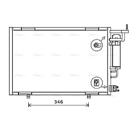 Condensator, climatizare A/C condenser with dryer FORD B-MAX ECOSPORT FIESTA VI 1.25-1.6 06.08- AVA COOLING FD5615D AVA