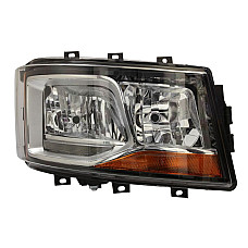 Far Headlamp R H7/H7 electric with motor insert colour: chromium-plated indicator colour: orange  SCANIA LPGRS 06.17- GIANT 131-SC06310ER