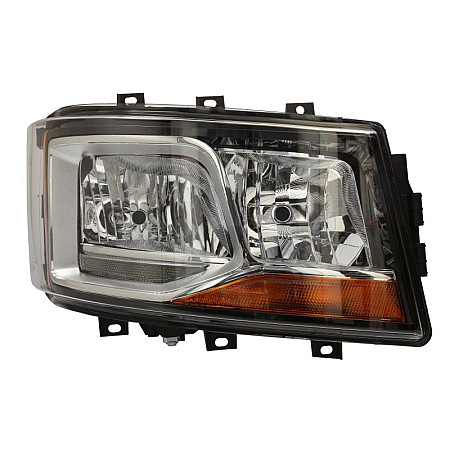 Far Headlamp R H7/H7 electric with motor insert colour: chromium-plated indicator colour: orange  SCANIA LPGRS 06.17- GIANT 131-SC06310ER