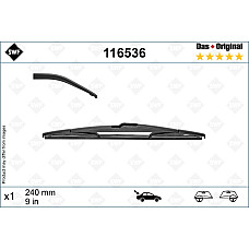 Lamela stergator Wiper blade swivel rear 1pcs Standard 240mm PEUGEOT 5008 II RENAULT MEGANE IV TALISMAN 11.15- SWF SWF 116536
