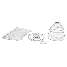Ansamblu burduf, articulatie planetara Joint rubber boot front/inside cover two bands grease RENAULT KOLEOS I 2.0D 09.08- OE RENAULT 39 74 100 01R