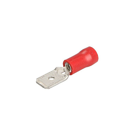 Conector electric Opak. 100 szt. Koncowka izolowana meska jezyczek czerwony 63x08 mm DRESSELHAUS 4611/776/51 119441