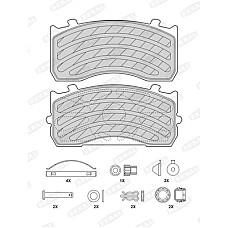 Set placute de frana KNORR numar WVA: 29115 29148 29183 GAZ VALDAJ MAN TGL I MERCEDES ACCELO ANTOS ATEGO ATEGO 2 ATEGO 3 NISSAN NT500 D0834LFL40-OM936.916 01.98- BERAL BCV29183TK