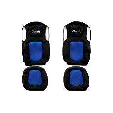 Husa scaun Huse pentru scaune Classic albastru material velours serie ELEGANCE centura de siguranta a pasagerului asamblata in scaun centura de siguranta a soferului asamblata in scaun FORD F-CORE F-CORE PS42 BLUE