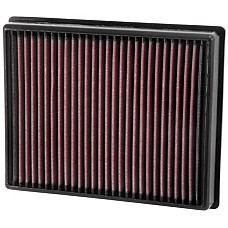 Panou de filtrare (cartus) Sports air filter - Square dl.: 244mm szer.: 198mm wys.:40mm  FORD GALAXY III MONDEO V S-MAX FORD USA EDGE FUSION  HYUNDAI IX20 RENAULT MEGANE SCENIC 1.0-2.7 01.97- K&amp;N FILTERS 33-5000