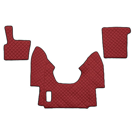 Set covoras F CORE se potriveste DAF pe intregul etaj ECO LEATHER cantitate set 3 szt material eco piele culoare rosu transmisie automata 95 XF 0197 1206 FL17 RED