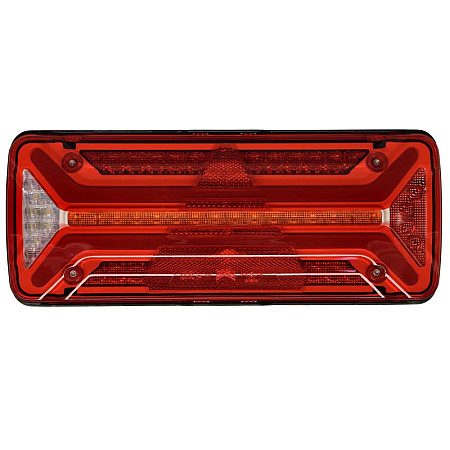 Stop spate Rear lamp R ECOLED II LED 10/30V with indicator with fog light reversing light with stop light parking light triangular reflector dynamic indicator connector: ASS2 7PIN ASPOCK A25-4120-001