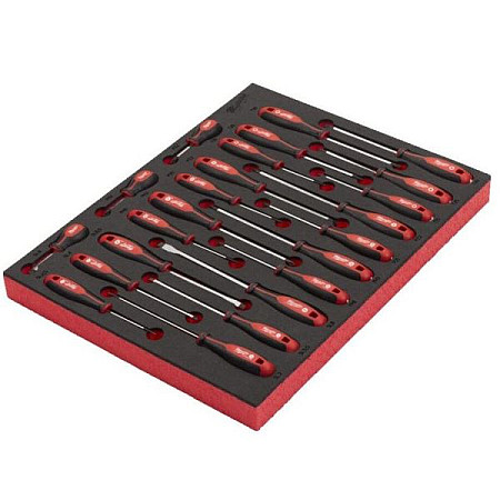 Unelte (inserturi) pentru carucioare Toolkit 23 pcs Phillips PH screwdrivers / Pozidriv PZ screwdrivers / screwdrivers / slotted screwdrivers / TORX screwdrivers MILWAUKEE 4932479830