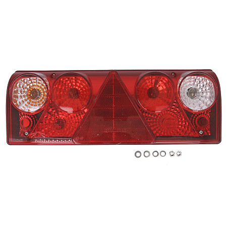 Stop spate Rear lamp L EUROPOINT II triangular reflector connector: ASS2 7PIN LED position lights ASPOCK A25-6000-717