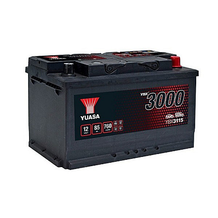 Acumulator Pornire Battery YUASA 12V 85Ah/760A YBX3000 SMF R+ standard 317x175x190 B13 starting YUASA YBX3115