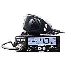 Statie emisie-receptie CB CB radio PRESIDENT Teddy II ASC VOX transmitter power - 4W power supply - 132V number of channels - 40 noise cancellation - yes 125x125x45 mm PRESIDENT CBP TXPR276