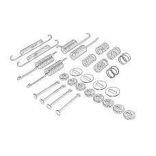 Set accesorii, placute de frana Set de reparatie sabot frana arcuri MERCEDES G W461 2.9D 06.93- OE MERCEDES 611 421 01 92