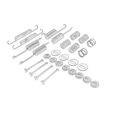 Set accesorii, placute de frana Set de reparatie sabot frana arcuri MERCEDES G W461 2.9D 06.93- OE MERCEDES 611 421 01 92