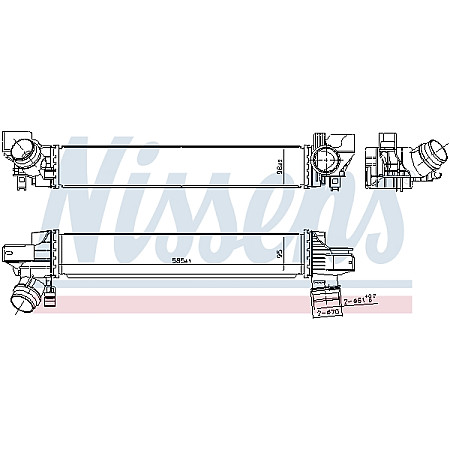 Admisie racitor de aer Supply air cooler BMW 2 F45 X1 F48 X2 F39 MINI COUNTRYMAN F60 1.5H 11.14- NISSENS NIS 961233