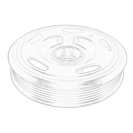 Fulie curea, arbore cotit Crankshaft pulley CHEVROLET AVEO TRAX OPEL ADAM ASTRA J ASTRA J GTC MERIVA B MOKKA / MOKKA X 1.2-1.4LPG 12.09- OE OPEL 55574772
