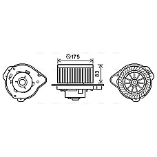 Electromotor, ventilatie interioara Suflanta de aer VOLVO C70 I S70 V70 I XC70 I 2.0-2.5D 12.95-08.07 AVA COOLING VO8174 AVA