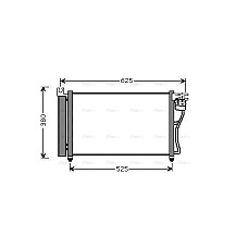 Condensator, climatizare A/C condenser with dryer HYUNDAI ACCENT III 1.5D 11.05-11.10 AVA COOLING HYA5164D AVA