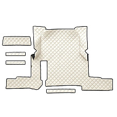 Covor compartiment picioare Covorase Auto F-CORE pentru tunelul central un sertar cantitate in set 5 szt. material - piele matlasata eko culoare - sampanie transmisie automata MAN TGX I TGX II 01.19- F-CORE F-CORE RH48 CHAMP