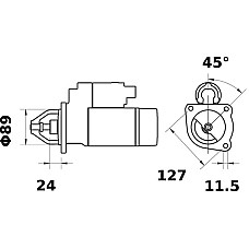Electromotor 12V 31kW CASE IH 5000 MAXXUM 4-390-6T-590 01.88- LETRIKA MS 271