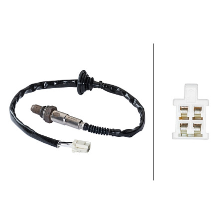 Sonda lambda numar fire 4 520mm MERCEDES A W168 C CL203 C W203 C W204 C T-MODEL S203 CLK C209 E W211 VOLVO S60 I XC90 I ALFA ROMEO 147 0.8-4.4 01.88- HELLA 6PA358 103-061