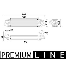 Intercooler, compresor Intercooler BMW 1 F40 2 F45 2 GRAN TOURER F46 X1 F48 X2 F39 MINI F55 F56 F57 CLUBMAN F54 COUNTRYMAN F60 1.5D/2.0/2.0D 09.13- MAHLE CI 617 000P