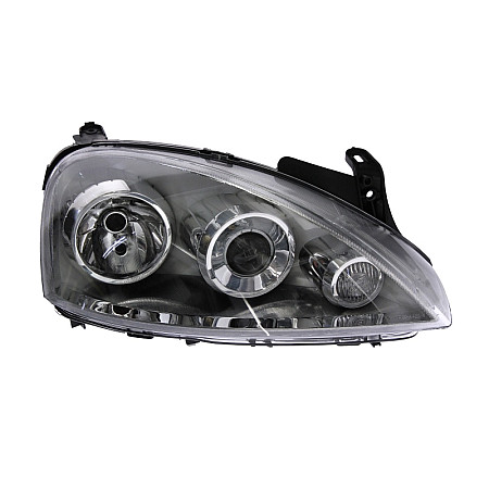 Far Lampa frontala Dreapta H7/H7 electric cu motor culoare insert: cromat OPEL COMBO TOUR COMBO/MINIVAN CORSA C CORSA C/HATCHBACK TYC TYC 20-0423-05-2