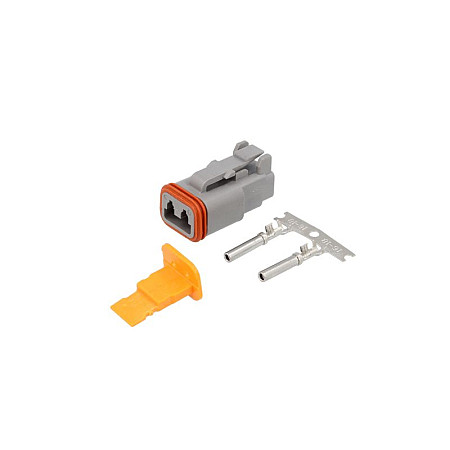 Stecher Mufa de metalica numar pini: 2 forma mufa: dreptunghiular DEUTSCH WESEM A.07135.02