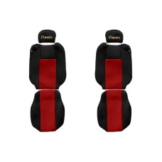 Husa scaun Huse pentru scaune Classic rosu material velours serie CLASSIC centura de siguranta a pasagerului asamblata in scaun centura de siguranta a soferului asamblata in scaun tetiera reglabila a pasag F-CORE F-CORE PS34 RED
