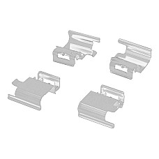 Set accesorii, placute frana Kit montare placute frana Fata/Spate un set de 4 arcuri pentru 1 etrier NISSAN NV400 OPEL MOVANO B RENAULT MASTER III 2.3D 02.10- OE RENAULT 41 02 718 22R