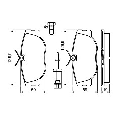 Set placute de frana ALFA ROMEO 155 GTV SPIDER FIAT CROMA TIPO LANCIA DEDRA DELTA I KAPPA THEMA 2.0-3.0 03.86-10.05 BOSCH 0 986 460 942