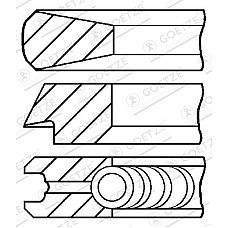 Set segmenti piston Inele de 115mm STD 15 2 4 IVECO STRALIS I TRAKKER I TRAKKER II ASTRA HD 8 IRISBUS ARWAY EURORIDER F2BE0681A-F2BE3682B 06.03- GOETZE 08-431100-00
