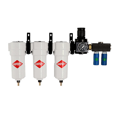 &quot;Tratament aer comprimat Air filtration system connector: 1/2&quot;&quot; air flow: 1300 l/min. maximum pressure: 16 barwater filtration: 001 moil filtration: 0005 mg/m3&quot; AIRPRESS PP307