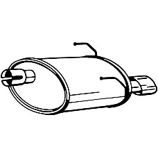 Toba esapament finala Exhaust system rear silencer FIAT 500 500 C FORD KA 1.2/1.2LPG 07.07- BOSAL BOS148-219