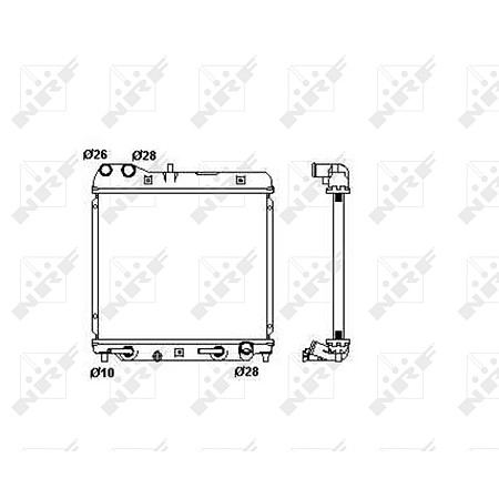 Radiator, racire motor Radiator motor  HONDA JAZZ II 1.2/1.3/1.4 NRF NRF 53408