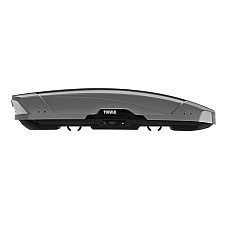 Cutie pavilion Roof box Motion XT SPORT way of opening: from both sides colour: titanium glossy capacity: 300 l 189x676x43 cm 3-5/3-4 payload: 75 kg weight: 16 kg. THULE 6976 adapter required for SlideBar THULE THU 629600