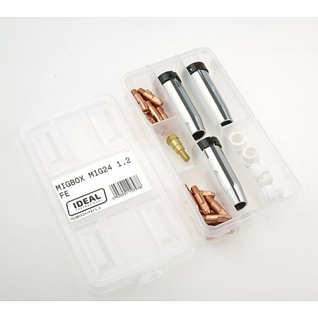 Accesorii si materiale pentru sudare Service parts kit 12mm box intended use: for welding steel welding clamp MIG 24 IDEAL MIGBOX24/FE/1.2