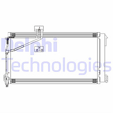 Condensator, climatizare A/C condenser with dryer MERCEDES SLK R171 1.8/3.0/3.5 03.04-02.11 DELPHI CF20309