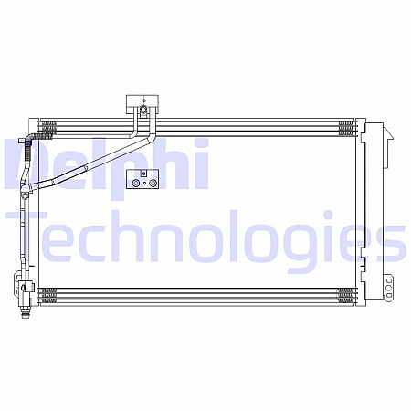Condensator, climatizare A/C condenser with dryer MERCEDES SLK R171 1.8/3.0/3.5 03.04-02.11 DELPHI CF20309