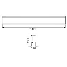 Bara de protectie Bara lungime: 2400mm aluminiu alb cu gauri cu protectii de plastic vopsit in alb ASPOCK A14-4164-021