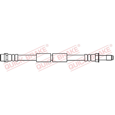 Furtun frana Furtun/conducta de frana flexibil Spate Dreapta/Stanga lungime 435mm M10x1/M10x1 MERCEDES SPRINTER 4-T B904 VW LT 28-46 II 2.1D-2.8D 05.96-07.06 QUICK BRAKE QB32.427