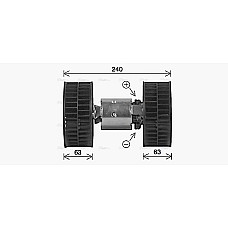 Electromotor, ventilatie interioara Suflanta de aer BMW 5 E34 7 E32 8 E31 1.8-5.6 03.85-12.99 AVA COOLING BW8612 AVA