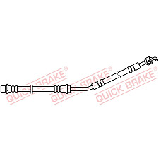 Furtun frana Furtun/conducta de frana flexibil Fata Stanga lungime 250mm/178mm M10x1 TOYOTA YARIS 1.0-1.8 12.10- QUICK BRAKE QB50.750