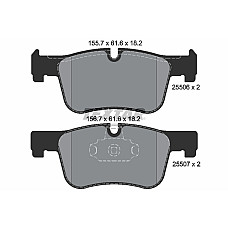 Set placute frana,frana disc Seturi de frana din ceramica Fata BMW 1 F20 1 F21 2 G42 G87 3 F30 F80 3 F31 3 G20 G80 G28 3 G21 G81 3 GRAN TURISMO F34 4 F32 F82 1.5-2.0DH 07.11- TEXTAR 2550601