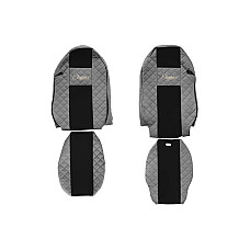 Husa scaun Huse pentru scaune Elegance gri material eco-piele / velours serie ELEGANCE MERCEDES F-CORE F-CORE FX12 GRAY