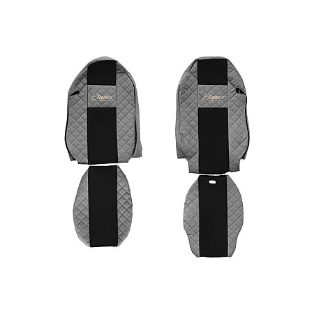 Husa scaun Huse pentru scaune Elegance gri material eco-piele / velours serie ELEGANCE MERCEDES F-CORE F-CORE FX12 GRAY