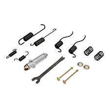 Set accesorii, sabot de frana Brake shoe mounting set + expanders L KIA K2500 K2500 II K2700 K2700 II K2700 III 2.5D/2.7D 10.99- KOREA U90129