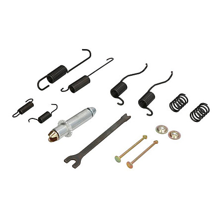 Set accesorii, sabot de frana Brake shoe mounting set + expanders L KIA K2500 K2500 II K2700 K2700 II K2700 III 2.5D/2.7D 10.99- KOREA U90129