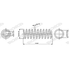 Arc spiral Spate Dreapta/Stanga  BMW 5 F10 1.6-3.0D 06.09-10.16 MONROE MONSP4112